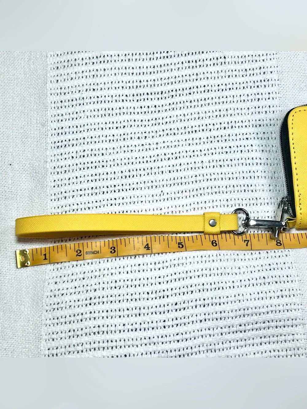Marc Tetro Yellow Dachshund Wristlet Zip Around Wallet